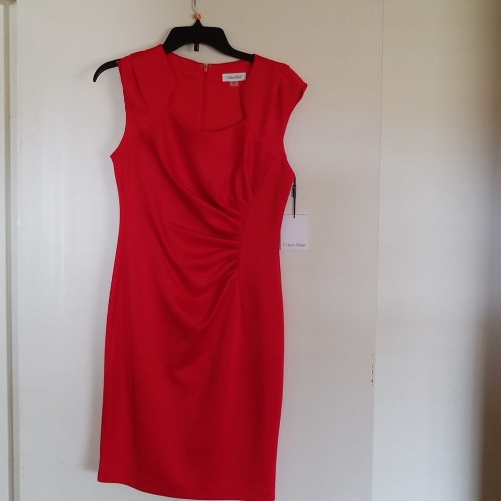 Red Stretchy Calvin Klein Dress